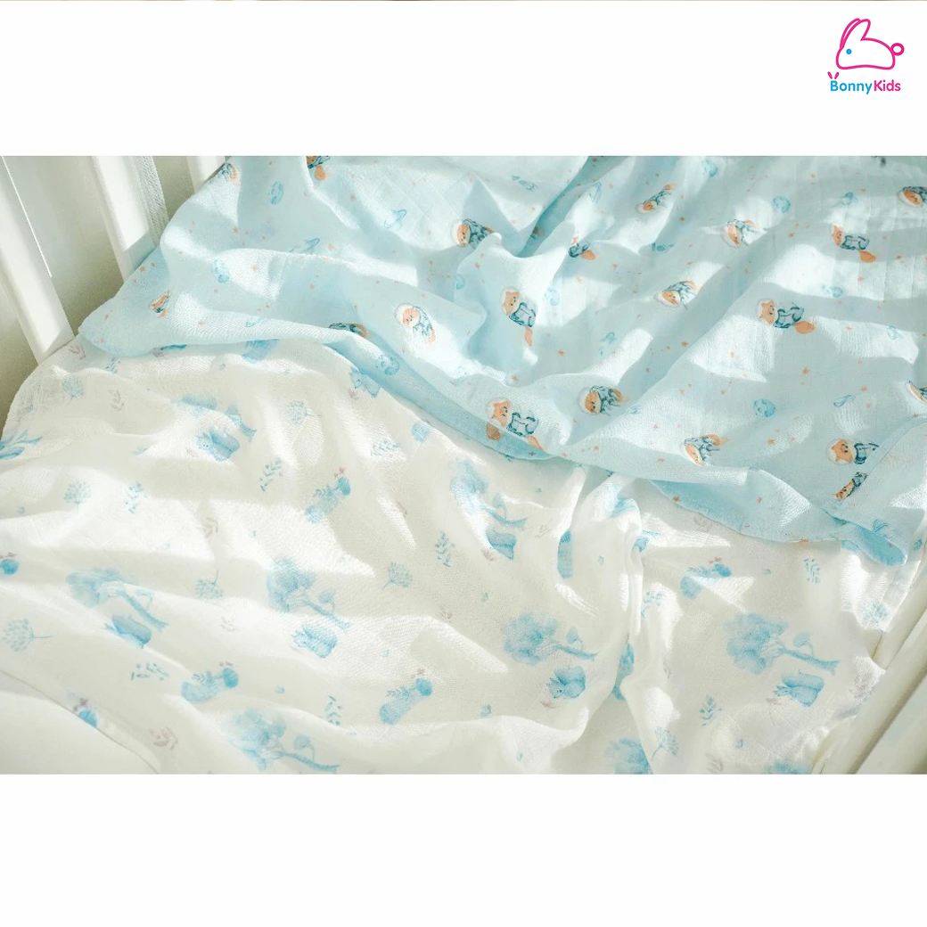 Sofflin (ซอฟฟลิน) ผ้าห่อตัวมัสลินใยไผ่ 47x47 นิ้ว ผ้าทอโปร่งสบาย ระบายอากาศได้ดี (แพ็ค 3 ชิ้น)