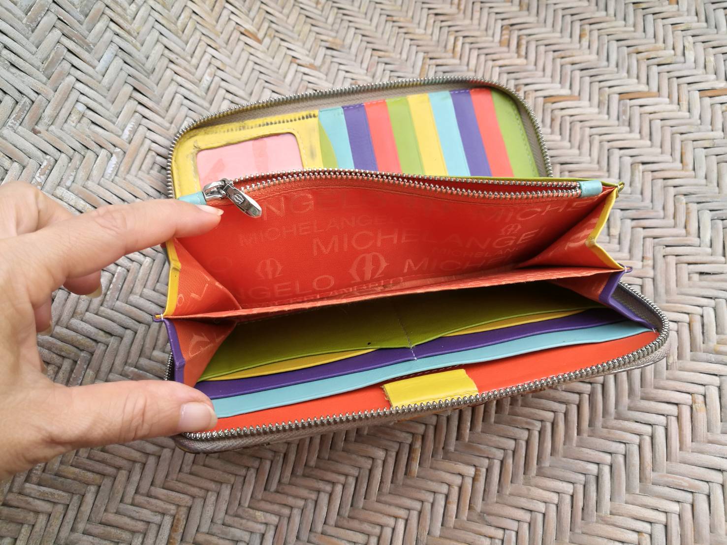 กระเป๋าสตางค์หนังแท้ MICHELANGELO ช่องเยอะ