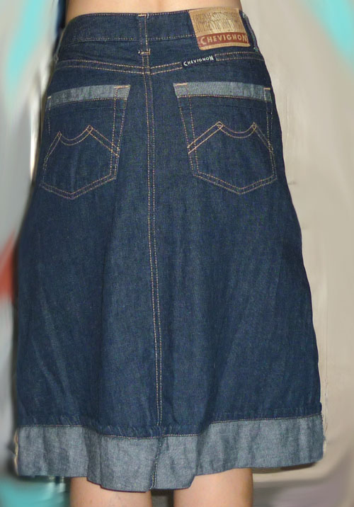 กระโปรงยีนส์ตัวยาวแบรนด์ดัง CHEVIGNON 27-37-21.5