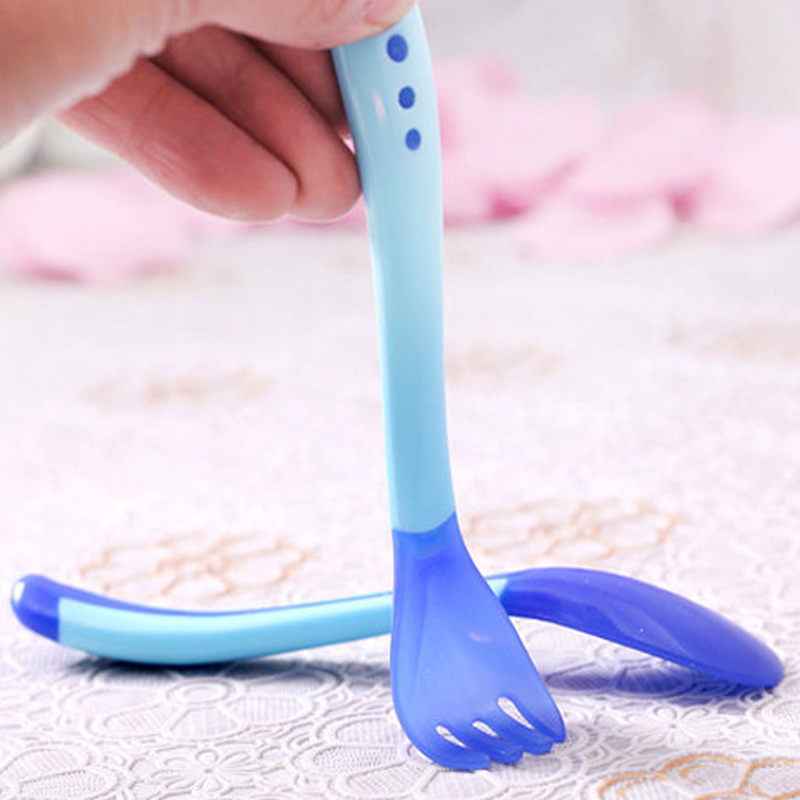 ช้อนส้อมเด็ก ช้อนกินข้าวลูก ช้อนเด็กหัดกิน เปลี่ยนสีตามอุณหภูมิอาหาร NanaBaby