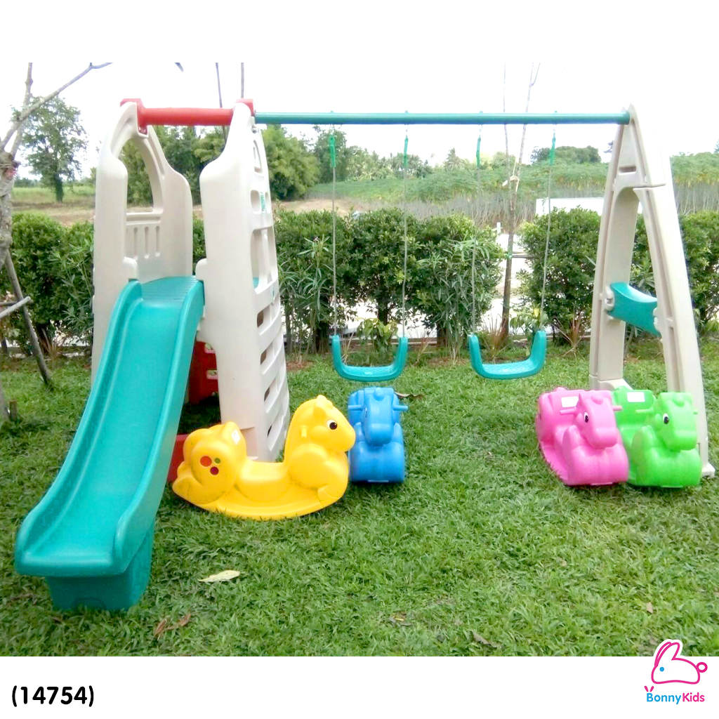 (14754) Lerado ชุดชิงช้ากระดานลื่น แข็งแรงทนทาน เหมาะสำหรับใช้กลางแจ้ง ทนแดด ทนฝน ลิขสิทธิ์แท้จาก Lerado