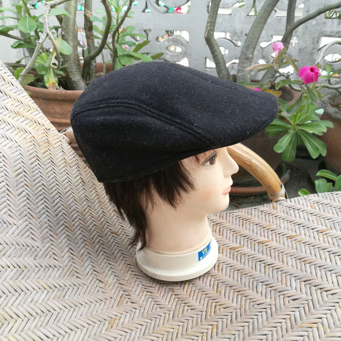 หมวกติงลี่ หมวกแฟลตแค๊ป ผ้าขนสัตว์หนา อุ่นมาก