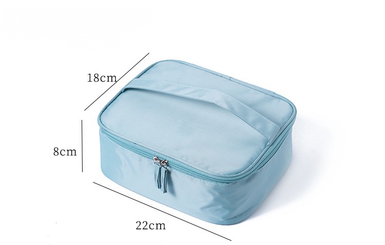กระเป๋าอเนกประสงค์ กระเป๋าใส่เครื่องสำอาง ขนาดพกพาสะดวก ผลิตจากโพลีเอสเตอร์กันน้ำ (Portable Travel Makeup Cosmetic Bag Organizer Multifunction Case for Women)