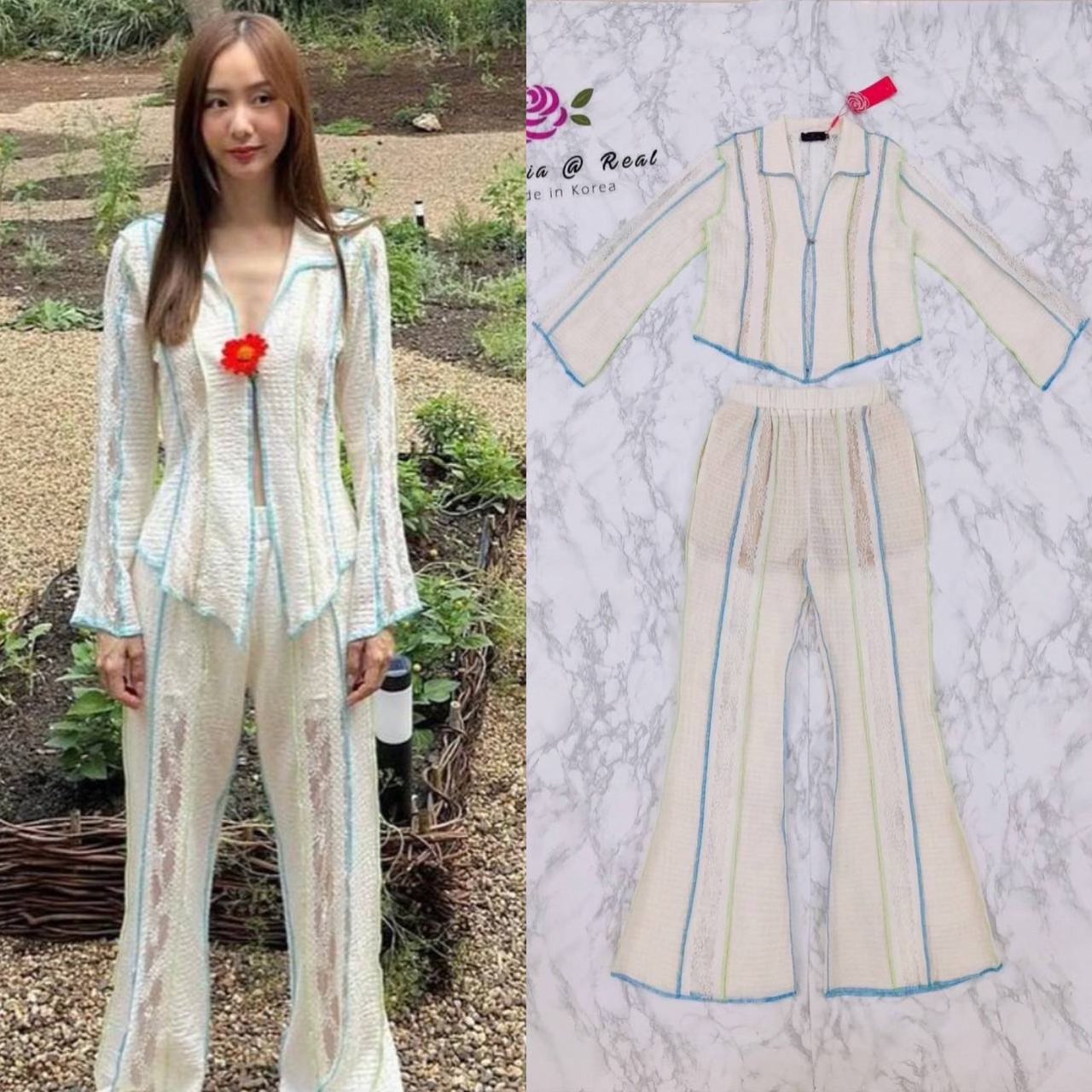 Set :: เสื้อแขนยาวตัวสวยทรงดี ตัวเสื้อทรงปล่อยใส่ง่าย มาเข้าชุดพร้อมกับ กางเกงขายาวทรงสวย ใส่สบาย สินค้าคุณภาพ (พร้อมส่ง)