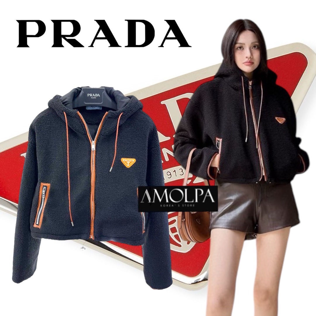 JACKET PRADA ขนแกะหนานุ่มมม 2024SS งานไฮเอนนน เก็บรายละเอียดได้สวยยยงาม สวยจริง ใส่สบาย : สินค้าคุณภาพ (พร้อมส่ง)