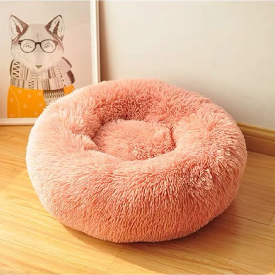 ที่นอนขนนุ่มโดนัท Petsuka สำหรับสัตว์เลี้ยง สีชมพู 60 cm