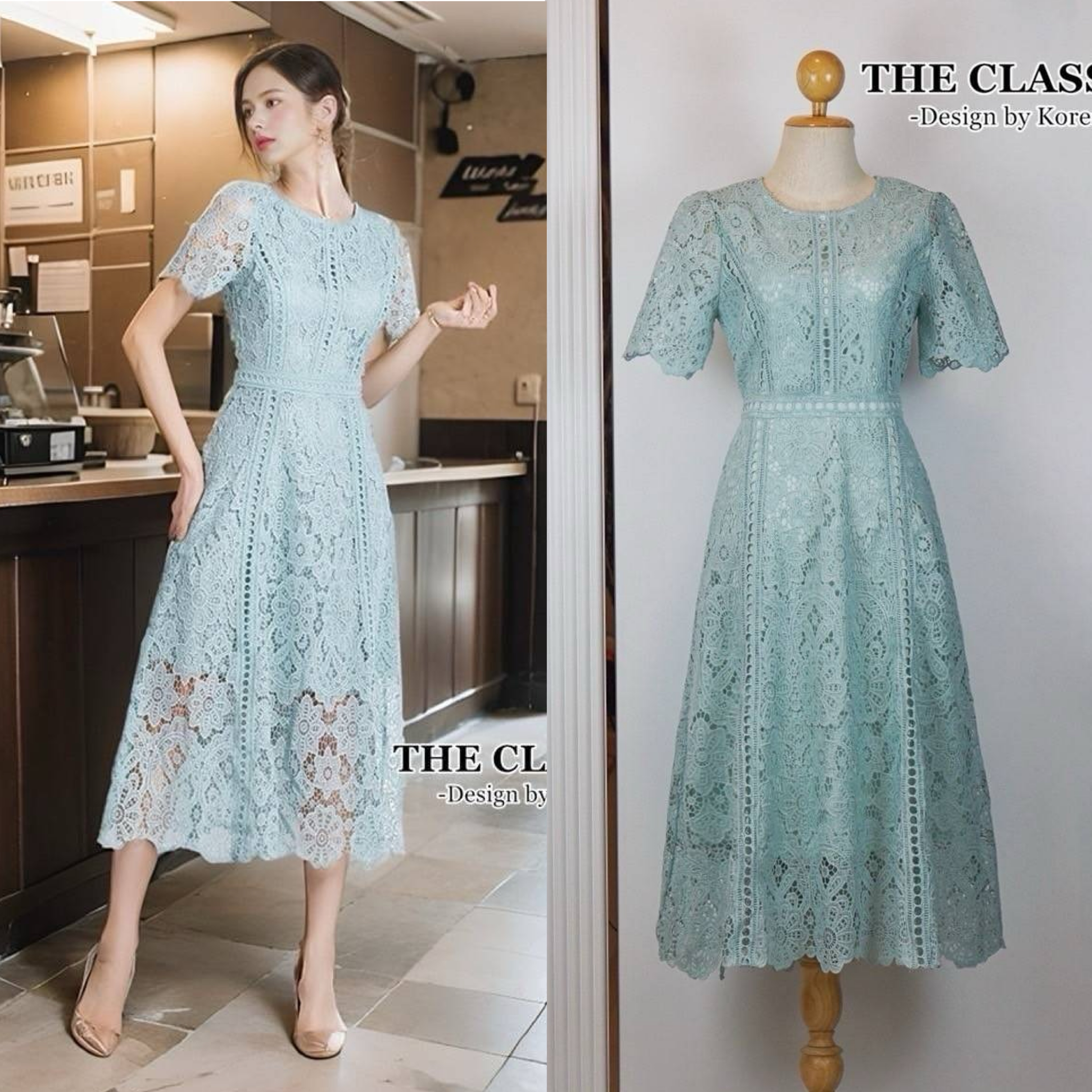 (ไซส์อก46) เดรสยาวลูกไม้ คอกลมใช้ผ้าลูกไม้เนื้อหนาอย่างดี ขึ้นลวดลายดอกไม้ ลายชัด ผ้าแน่นสวย ตัดต่อเพิ่มดีเทลแต่งด้วยลูกไม้ทรงกลมหลายจุด ใส่สบาย : สินค้าคุณภาพ (พร้อมส่ง)