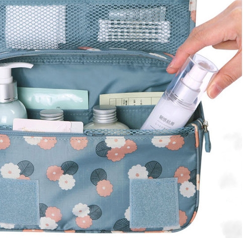 DINIWELL กระเป๋าใส่อุปกรณ์อาบน้ำ แขวนได้ สำหรับเดินทาง ท่องเที่ยว พกพาสะดวก ผลิตจากโพลีเอสเตอร์คุณภาพสูง