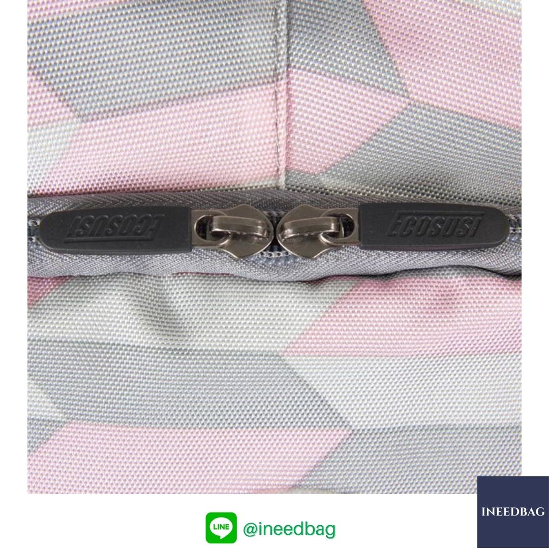 Ecosusi กระเป๋าคุณแม่ กระเป๋าสัมภาระคุณแม่ กระเป๋าแม่ลูกอ่อน แบบเป้ มาพร้อมแผ่นรองเปลี่ยนผ้าอ้อม, สายคล้องรถเข็น, ช่องเก็บความร้อน-เย็น (Pink Chevron)