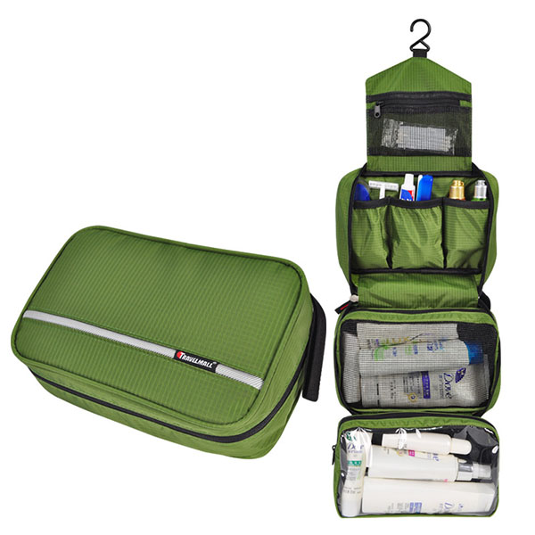 Travelicons กระเป๋าใส่อุปกรณ์อาบน้ำ 4 ส่วน ใส่อุปกรณ์อาบน้ำ แขวนได้ ทำจากไนล่อนกันน้ำ ทนทาน พกพาสะดวกมี 5 สีให้เลือก