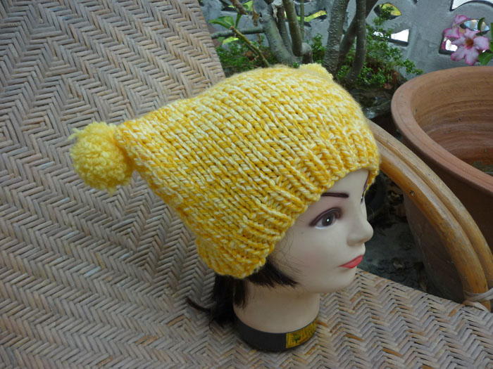 หมวกไหมพรมจุดเหมียว น่ารักมากก