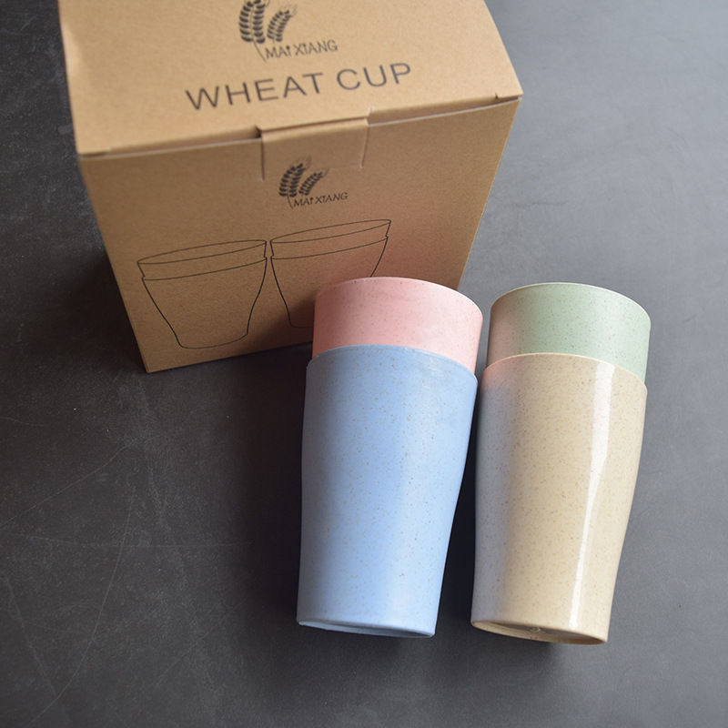 แก้วน้ำเด็ก แก้วน้ำจากฟางข้าวสาลี BPA-Free ปลอดสารพิษ เป็นมิตรต่อสิ่งแวดล้อม