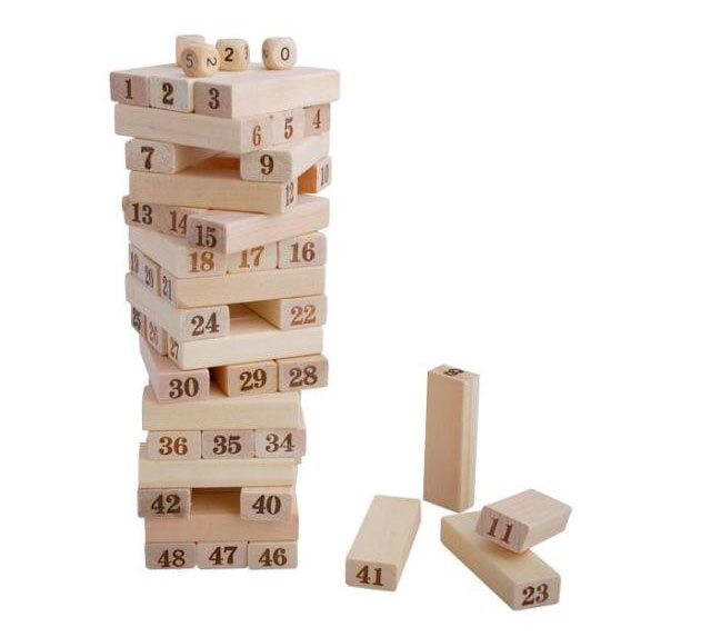 ของเล่นไม้ เกมถอดแท่งไม้ ของเล่นตึกถล่ม Uno Stacko อูโน่ สแตกเกอร์