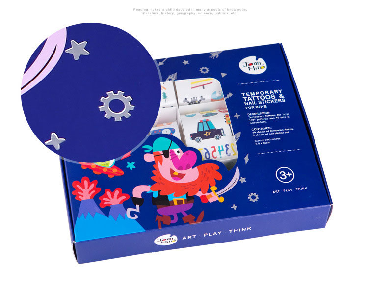 Tattoo รูปลอก ติดผิวหนังและเล็บสำหรับเด็ก Joan Miro – Tattoo and Nail Sticker For Girls/Boys