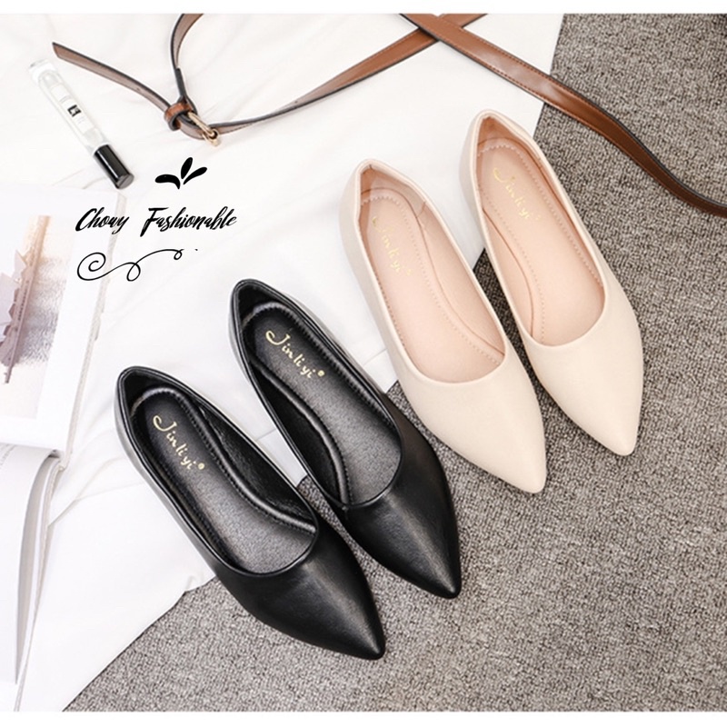 รองเท้าไซส์ใหญ่ 42 ส้นแบนไซส์ใหญ่ Flat Pointed KR1109