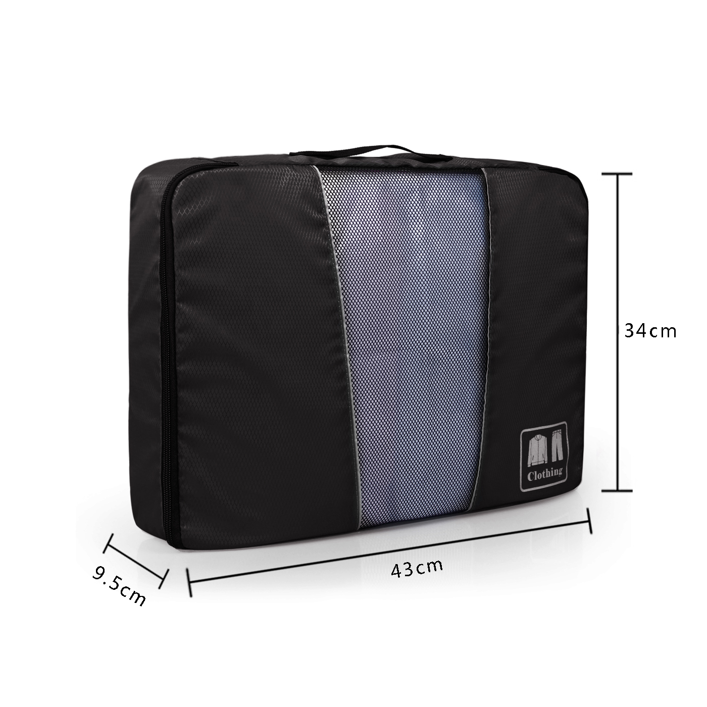 Bagsmart กระเป๋าจัดระเบียบเดินทาง 4 ใบ กันน้ำ พกพาสะดวก ใส่เสื้อผ้า, อุปกรณ์ไอที, อุปกรณ์น้ำ และรองเท้า (Black)