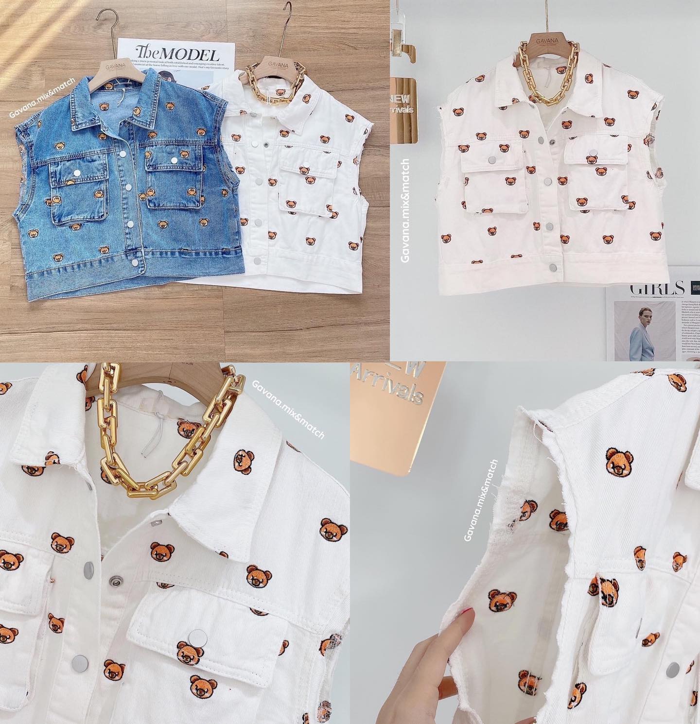 เสื้อcropยีนส์ปักลายน้องเสือ (เสือ) น่ารักมากเลยค่า จะใส่เป็นเสื้อหรือเสื้อคลุม : สินค้าคุณภาพ (พร้อมส่ง)