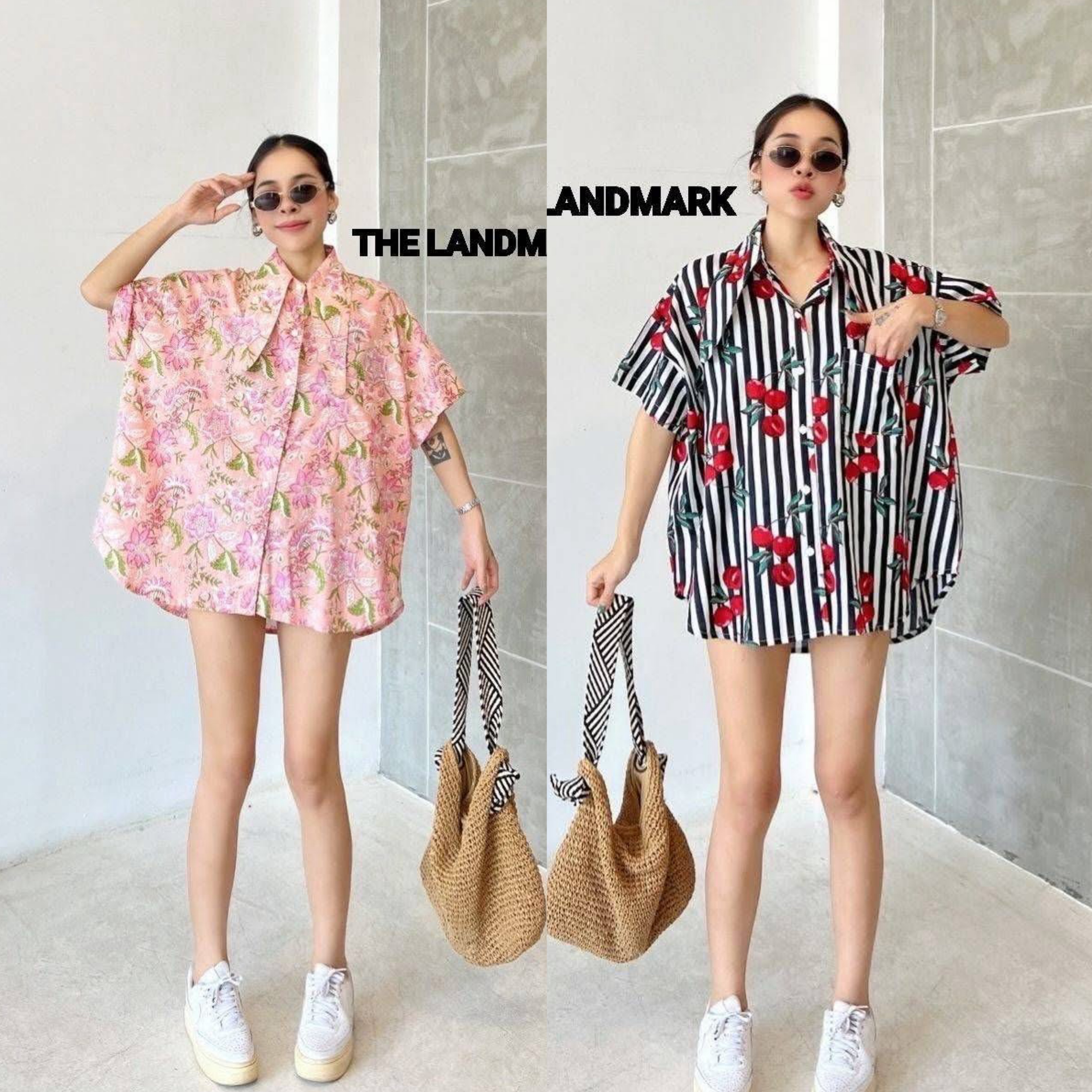 เชิ้ตผ้าบล็อคคอทตอลอินเดีย ดีไซน์ปกยาวเก๋ๆ กระดุมหน้า ทรงหน้าสั้น~หลังยาว ทรงโอเวอร์ไซส์ ใส่สบาย : สินค้าคุณภาพ (พร้อมส่ง)