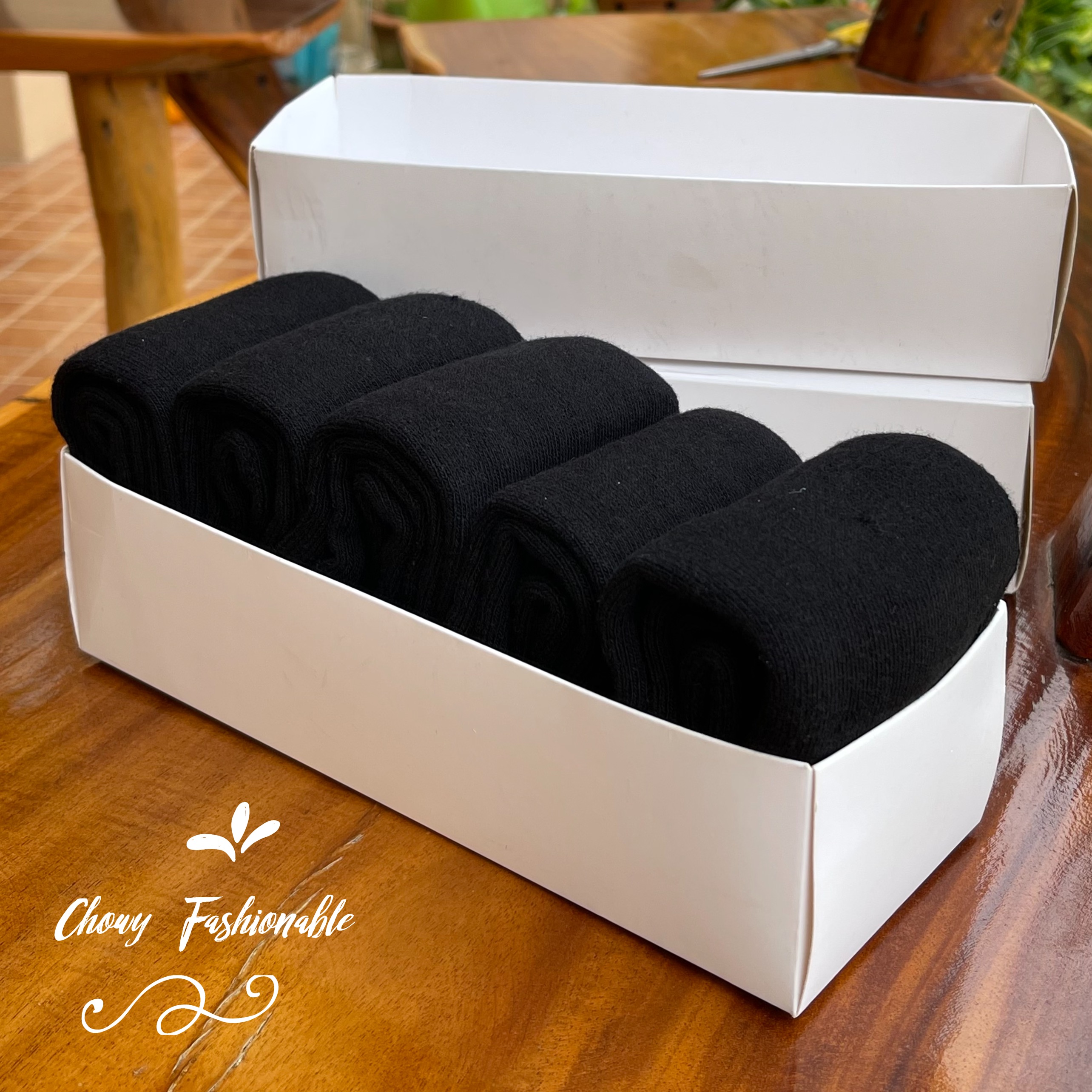 [แพค 5 คู่] ถุงเท้าไซส์ใหญ่ 47-50 แบบหนาพิเศษ กันหนาว KR1042