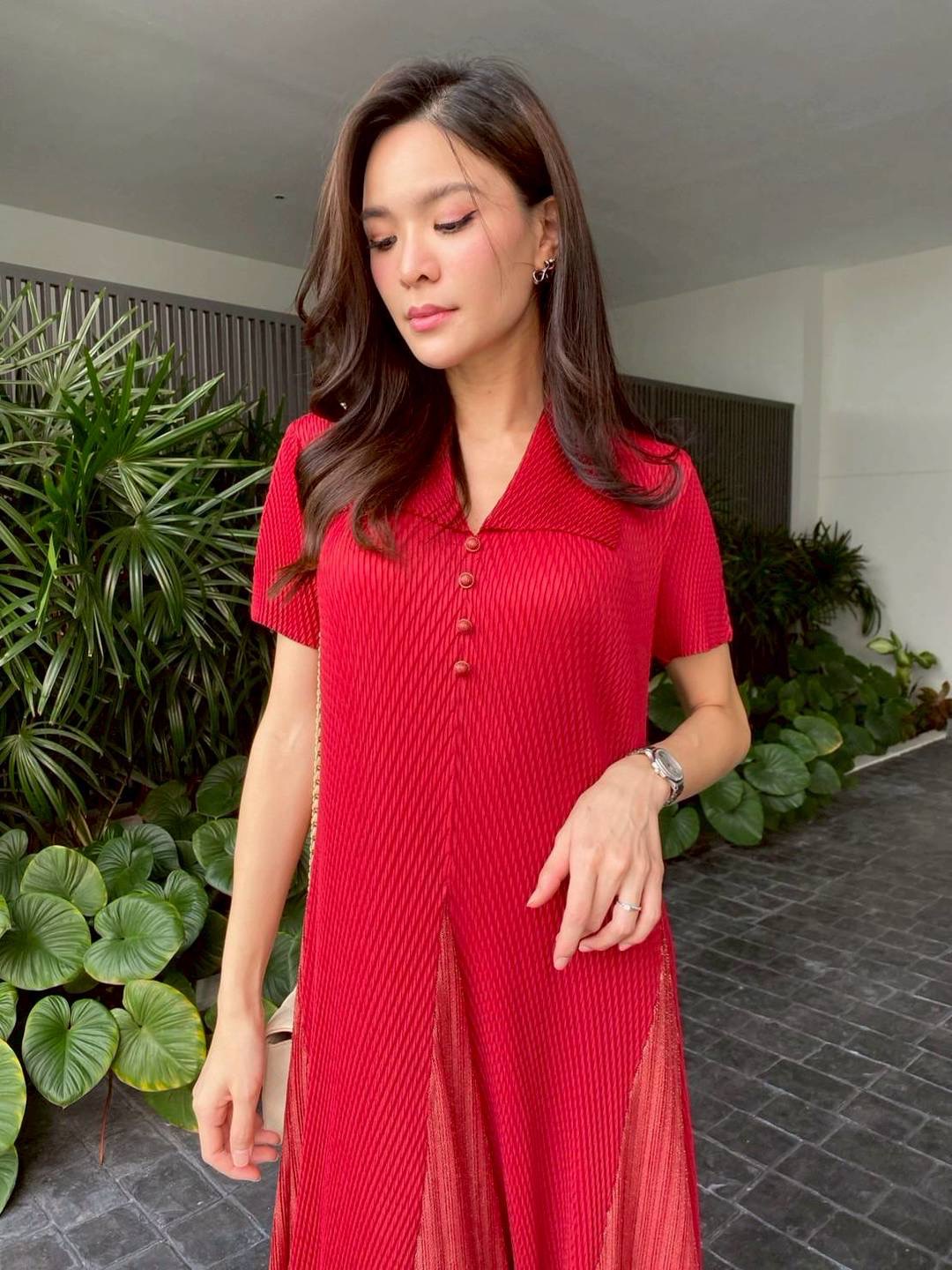 เดรสอัดพลีท งาน AA Premium ใส่สบาย : สินค้าคุณภาพ (พร้อมส่ง)