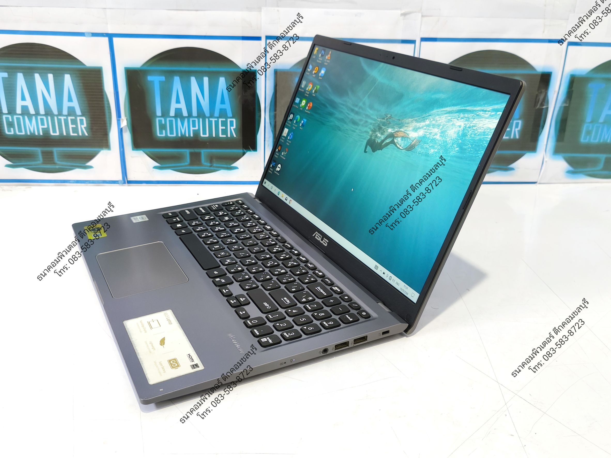 โน๊ตบุคทำงานมือสอง Asus Intel I3-10110U Ram8GB SSD512GB