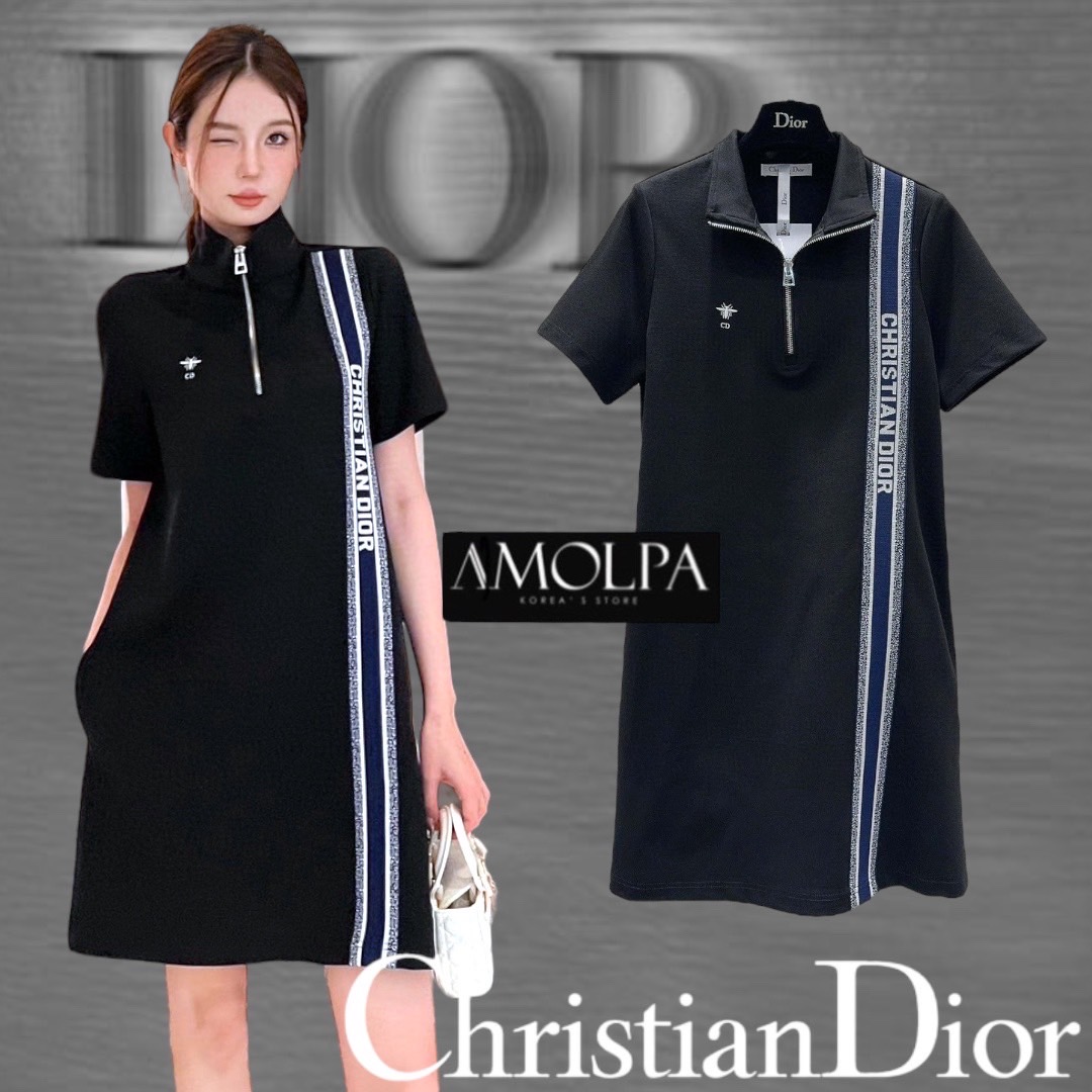 DRESS CD. แต่งแถบDIOR ผ้าใส่สบาย ไม่ร้อน ตามช๊อปเลยน๊า สินค้าคุณภาพ (พร้อมส่ง)