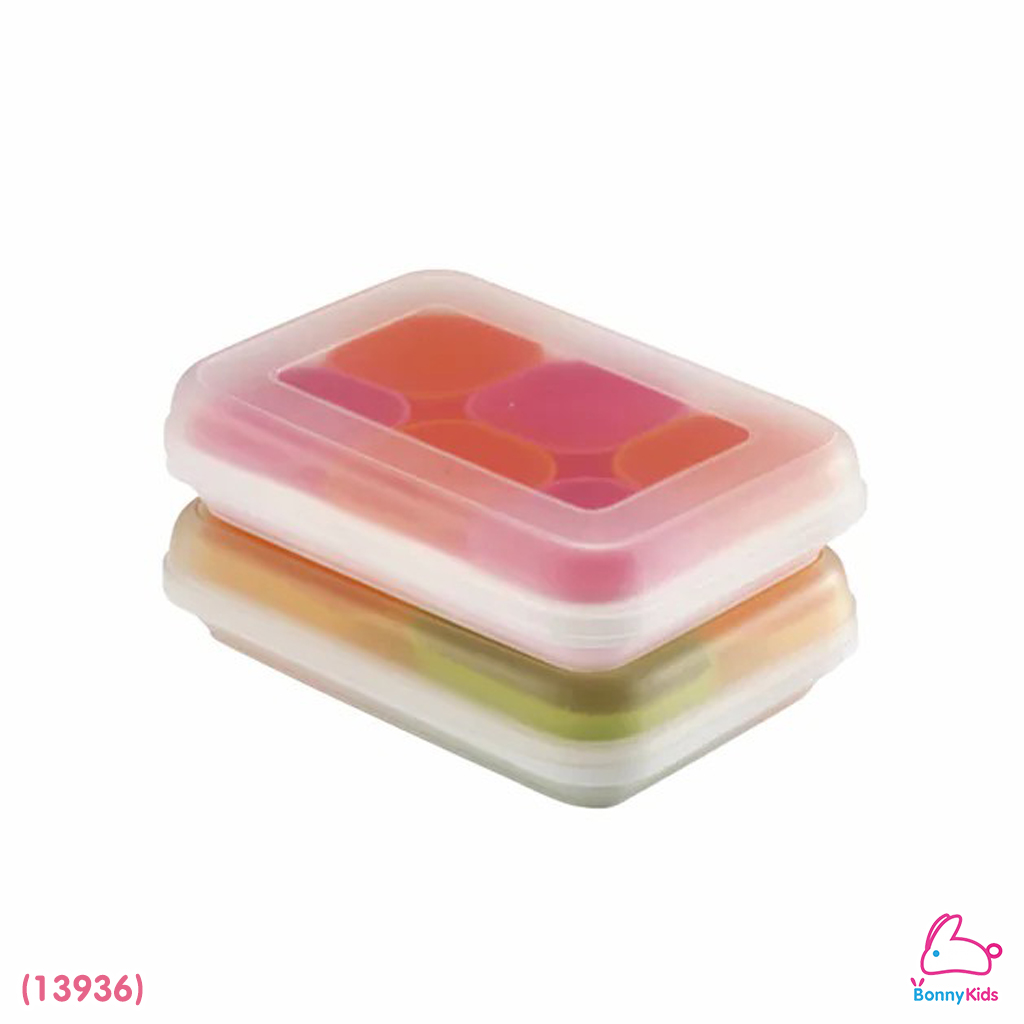 (13936) Richell (ริเชล) Freezer Silicone Cup ถ้วยซิลิโคนแช่แข็งมีฝาปิด 1 ชุด มี 6 ชิ้น (ขนาด 25 ml)