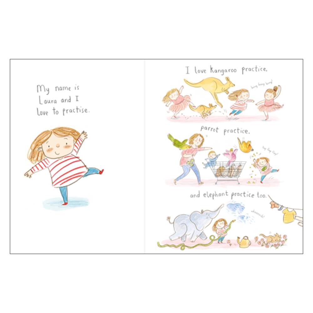 Emma Carlisle : Lion Practice : Get ready to leap, jump and ROAR with little girl นิทานภาพ ฝึกสิงโต เกี่ยวกับท่าทางต่างๆของสัตว์