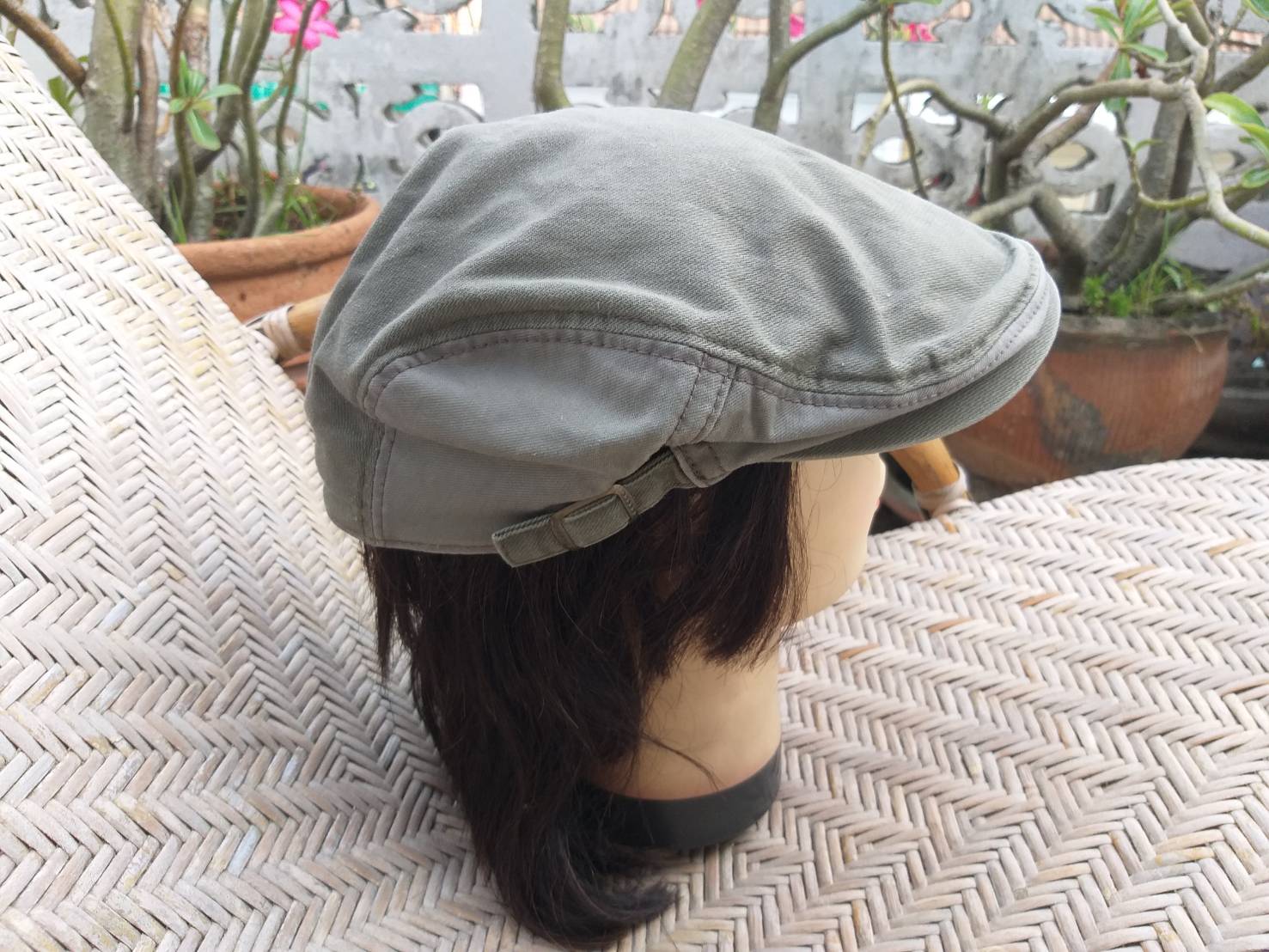 หมวกติงลี่ หมวก flat cap Golden Bear ผ้าฟอก แนวเซอร์