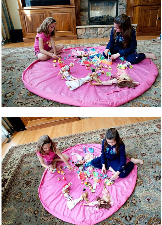 ที่เก็บของเล่นเด็ก ถุงเก็บของเล่น แผ่นรองนั่งเล่น 2 in 1 Toys Fast Pouch Pad ขนาด 150 ซม.