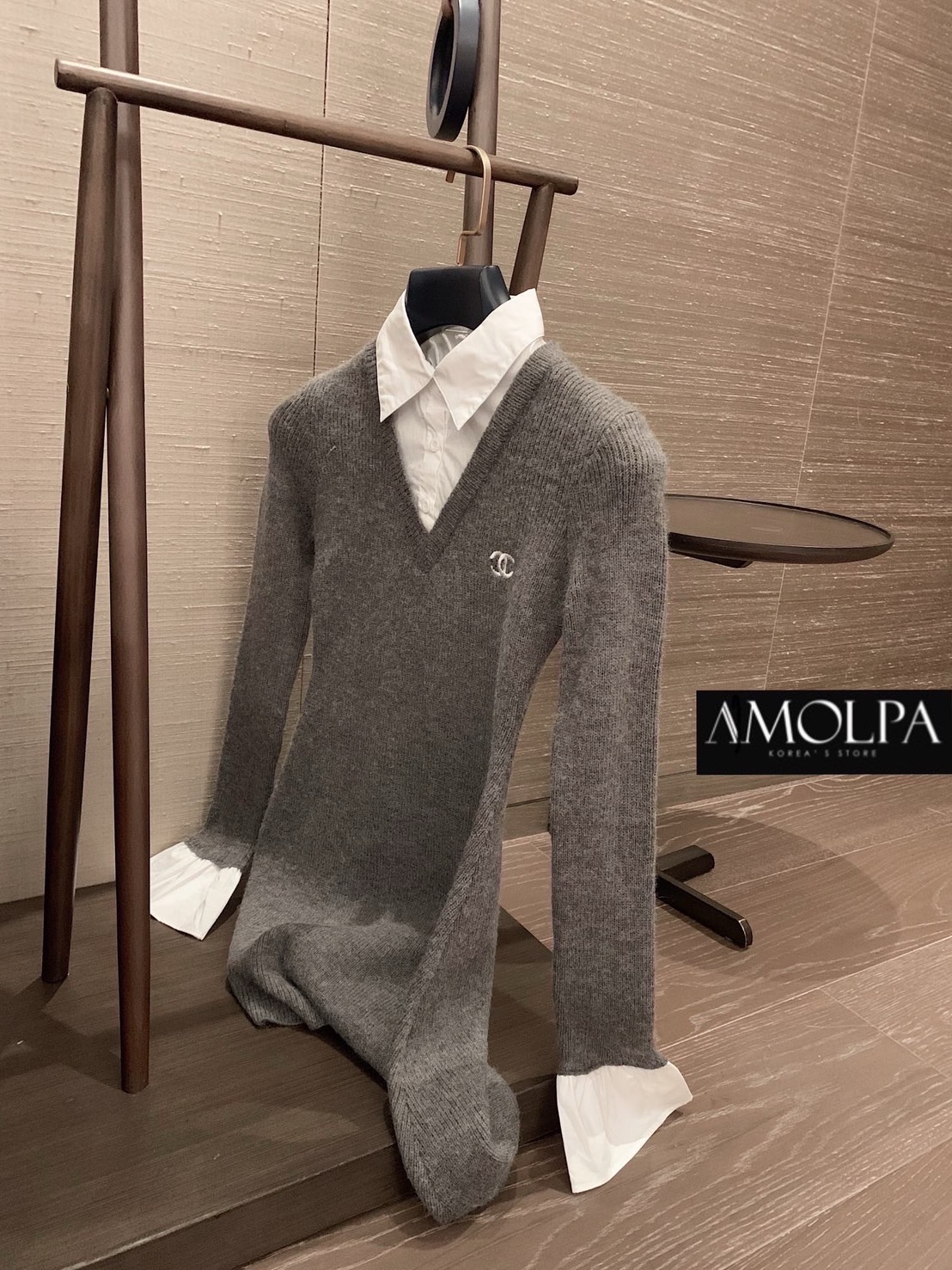 DRESS ไหมพรม CC KNITT ชนช๊อปปปนะคะ งานสวย ครบ ปั้มทุกจุด เนื้อผ้าดีม๊ากกกก ผ้าใส่สบายมาก ใส่สบาย : สินค้าคุณภาพ (พร้อมส่ง)