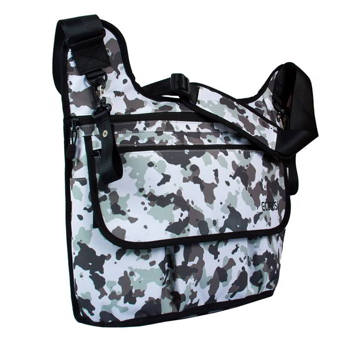 Ecosusi กระเป๋าคุณแม่ กระเป๋าสัมภาระคุณแม่ กระเป๋าแม่ลูกอ่อน ทรงกระเป๋าแมสเซนเจอร์ เดินทางสะดวก แขวนรถเข็นได้ คุณภาพสูง (เขียวลายพราง)