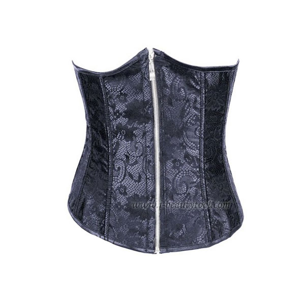 คอร์เซ็ท Corset ครึ่งตัวสีดำ รุ่นซิปหน้า กระชับเอวและหน้าท้อง โดยเฉพาะ คุณภาพเยี่ยม