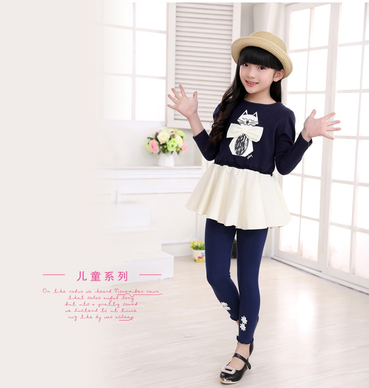 กางเกงเลคกิ้งเด็กหญิง 1-5 ขวบ 95%Cotton เนื้อนิ่ม (เด็กสูง 80-100 ซม.)