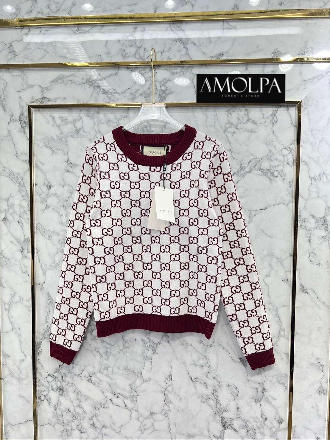 SWEATER GUCCI KNIT งานสวยสุดปังชนช๊อป สวยจี๊ด เนื้อผ้าดีม๊าก ผ้าใส่สบายมาก ห้ามพลาด ใส่สบายสุดๆ ใส่สบาย : สินค้าคุณภาพ (พร้อมส่ง)