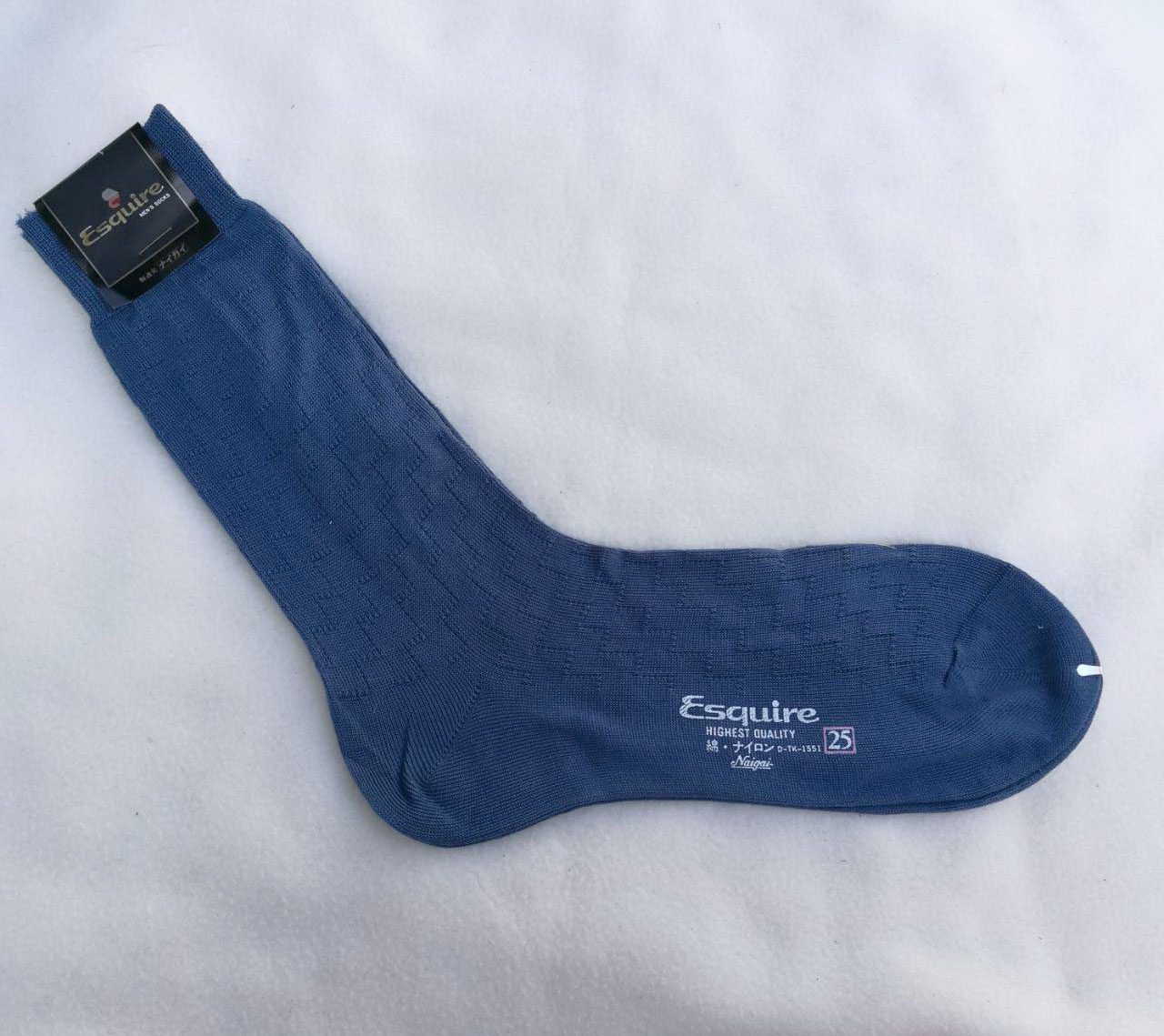 ถุงเท้าชาย ESQUIRE เนื้อดีมาก สีฟ้าวินเทจ สีสวยมาก