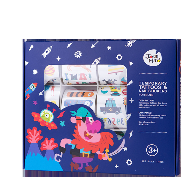 Tattoo รูปลอก ติดผิวหนังและเล็บสำหรับเด็ก Joan Miro – Tattoo and Nail Sticker For Girls/Boys