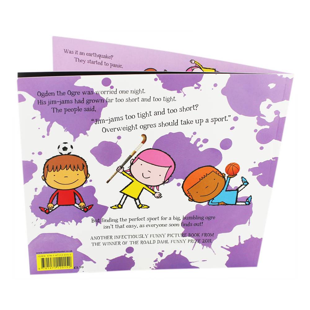 Peter Bently & Simon Rickery : The Yoga Ogre ยักษ์โยคะ หนังสือเด็ก นิทานภาพ ปกอ่อนเล่มโต ปีเตอร์ เบนท์ลี่ รางวัล The Roald Dahl Funny Prize