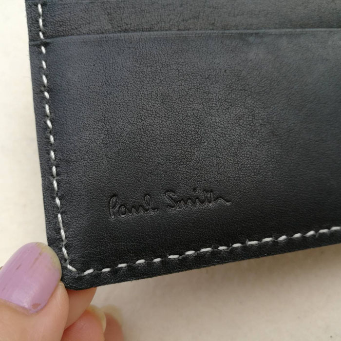 กระเป๋าสตางค์ผู้ชาย Paul Smith หนังแท้สีดำ