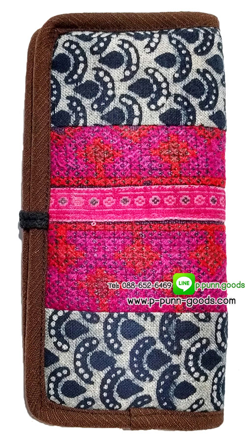 กระเป๋าสตางค์ผ้าชาวเขา กระเป๋าใบยาว