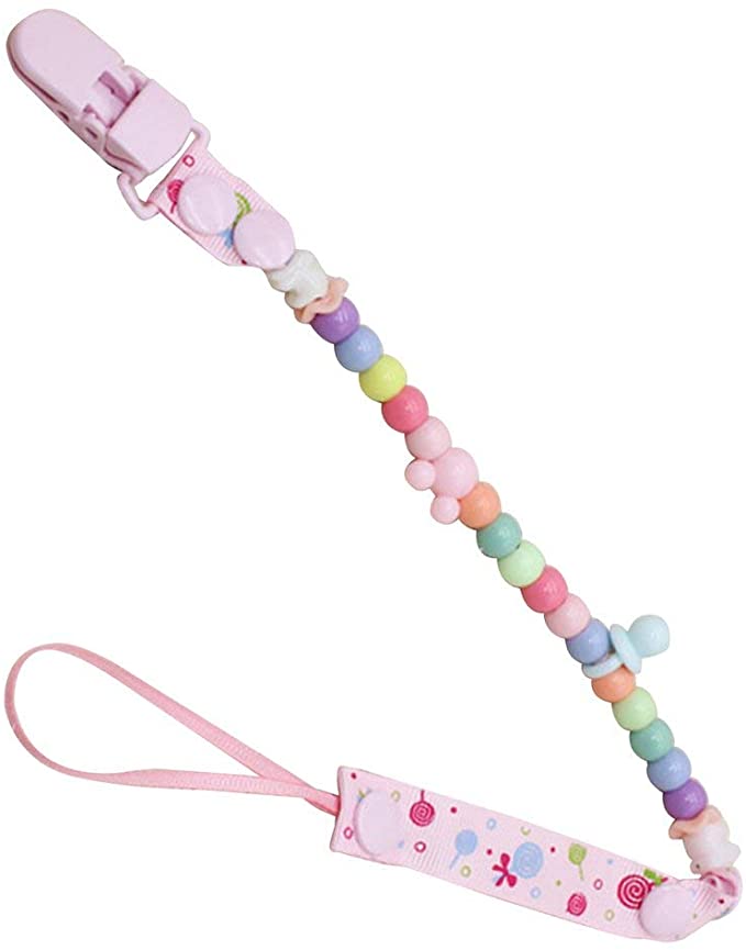 NanaBaby สายห้อยจุกหลอก สายหนีบคล้องจุกหลอก/ยางกัด ลูกปัดน่ารัก