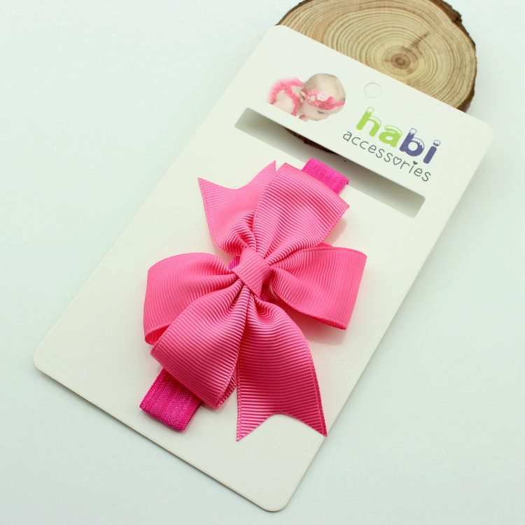 โบว์คาดผมทารก ผ้าคาดผมเด็กอ่อน โบว์เรียบเก๋ คลาสสิค มีหลายสี Mix&Macth ได้ทุกชุด