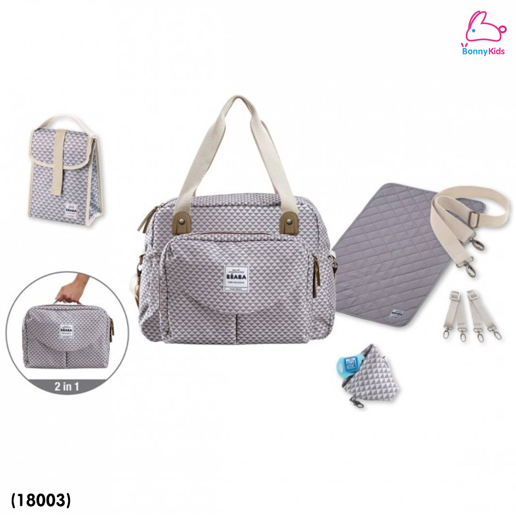 (18003) BEABA (เบียบา) GENEVA CHANG BAG "GENEVA ll" กระเป๋าคุณแม่เอนกประสงค์ พร้อมช่องเก็บอุณหภูมิ และที่เปลี่ยนผ้าอ้อม