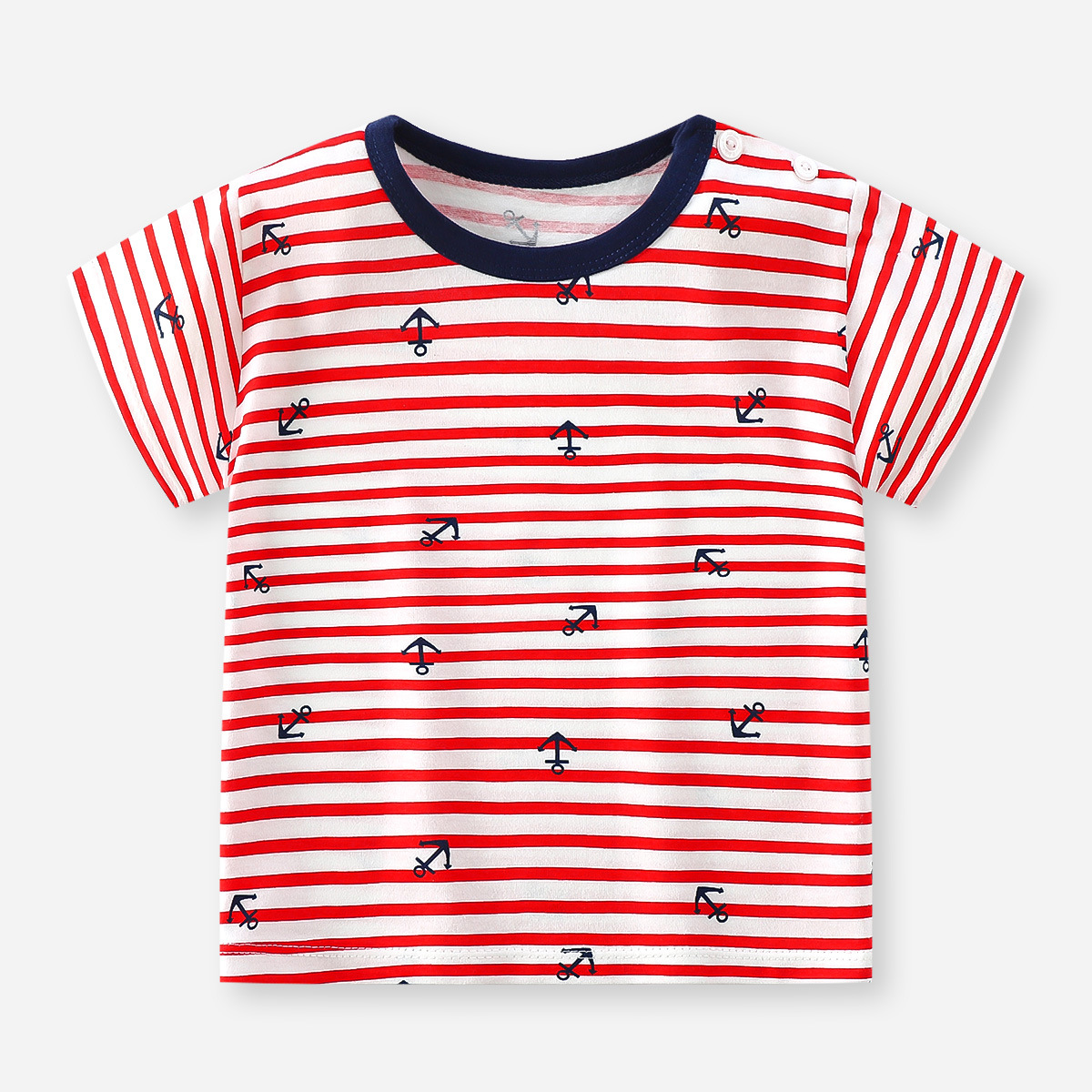 เสื้อยืดเด็ก ผู้ชาย/หญิง เสื้อยืดเด็กเล็ก Cotton100 มีกระดุมข้างคอ ใส่ง่าย มี Size สำหรับเด็กวัย 0-10 ปี