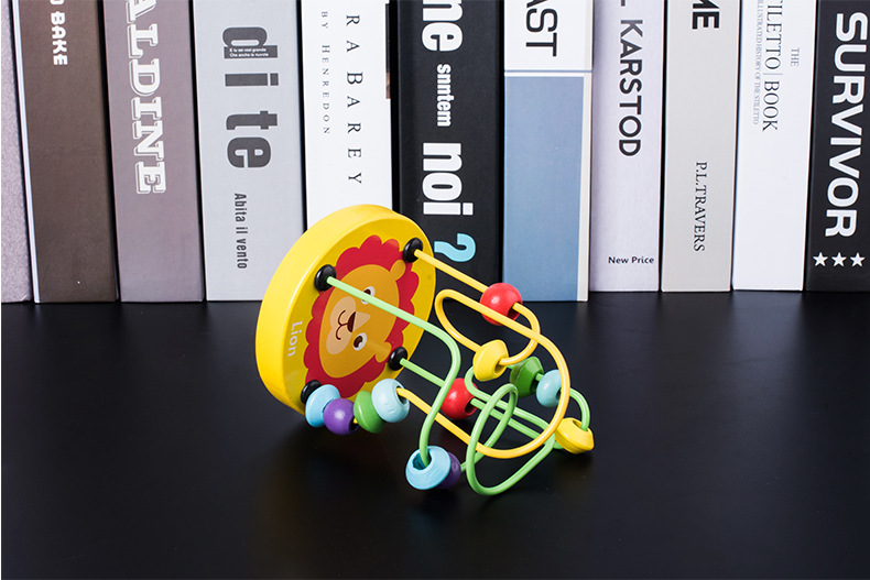 ของเล่นไม้ ขดลวดลูกปัดไม้เสริมพัฒนาการ ของเล่นฝึกสมาธิเด็กเล็ก