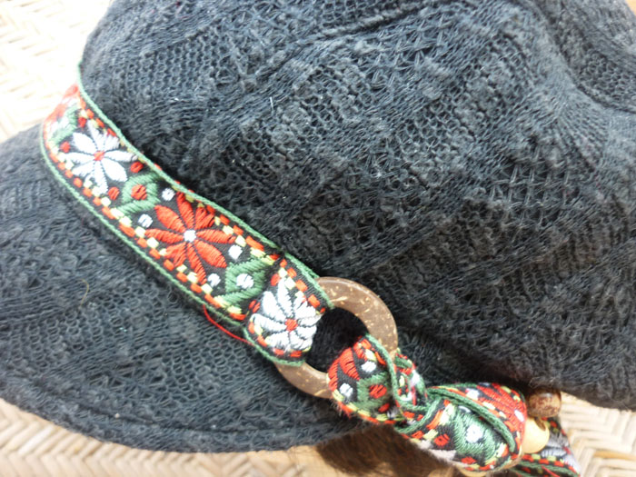 หมวกแก๊ปทรงบอลลูน ผ้าลูกไม้สีดำ สวยเก๋มาก