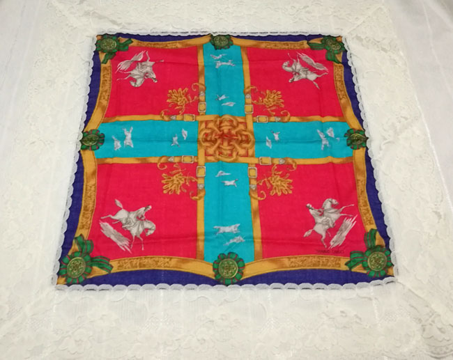 ผ้าเช็ดหน้าลูกไม้ TANINO CRISCI สวยอลังสุดๆ แม่จ้าววว