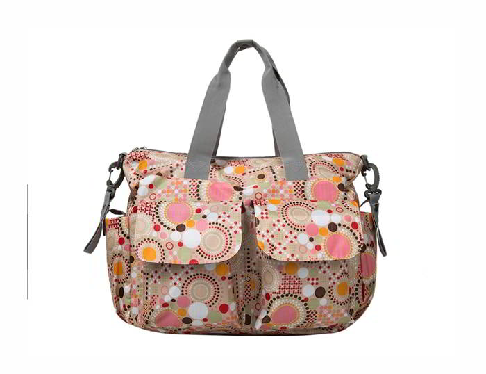 Ecosusi กระเป๋าคุณแม่ กระเป๋าสัมภาระคุณแม่ กระเป๋าแม่ลูกอ่อน แขวนรถเข็นเด็กได้ หิ้ว สะพายไหล่ได้ (Pink)