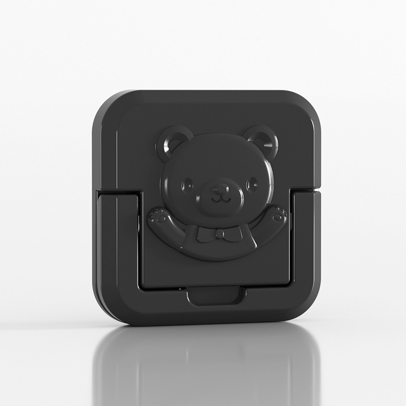 [แพ็ค 10 ชิ้น] ตัวอุดปลั๊กไฟ ที่อุดรูปลั๊กไฟ สำหรับปลั๊กไฟไทย ลายหมี สีขาว/ดำ มีตัวดึง