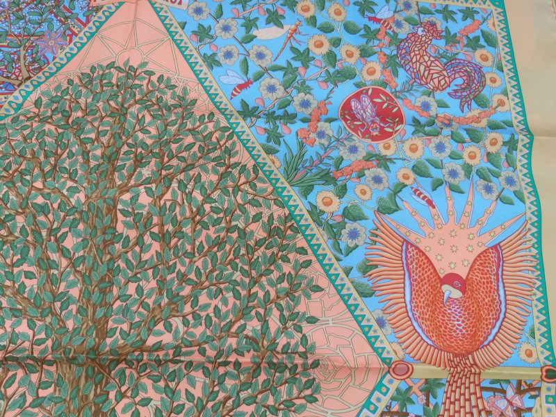 ผ้าพันคอ Hermès AXIS MUNDI Scarf ของแท้